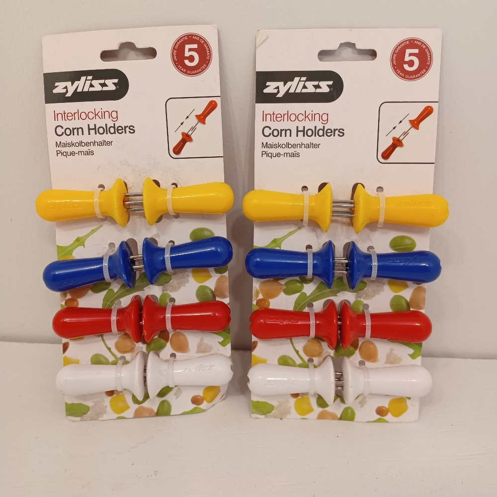 New zyliss corn cob holders interlocking sturdy